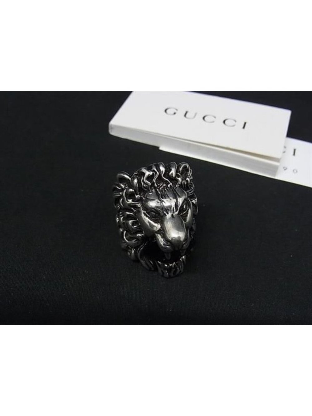 Gucci Lion Head Ring Silver